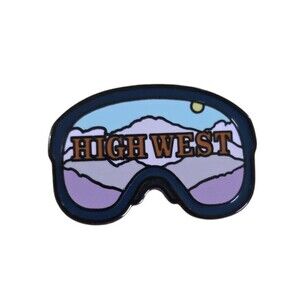 High West Whiskey Enamel Pin Brand New Ski Snowboard Goggles Shaped Outdoor NWOT